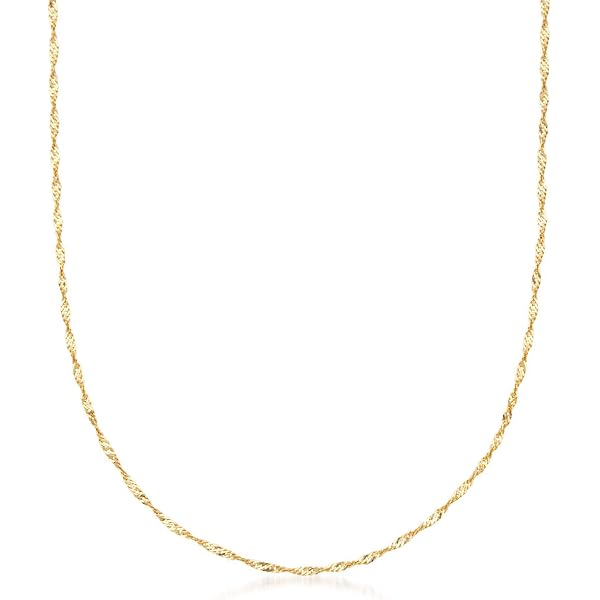 FAIRY CULLET 18k Solid Gold Necklace, 18k Yellow Gold Kihei Chain